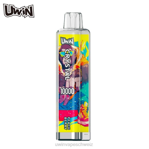 UWIN Vape Zürich - UWIN CRYSTAL 10000 Einweg-Vapes 6HZB12 Pfirsichbeere